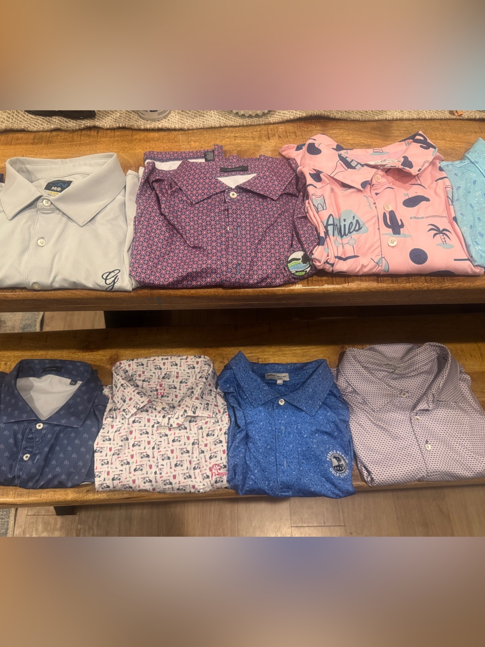 Peter Millar Golf Shirt Lot – Men’s Performance Polos 8 shirts